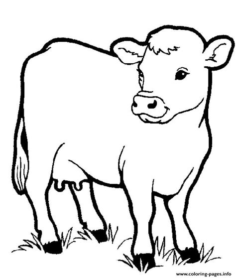Little Cow Preschool S Farm Animalsbb1f Coloring Page Printable