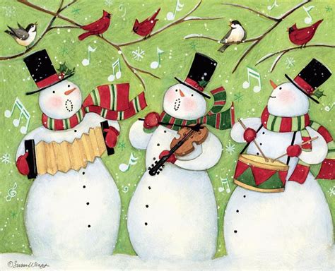 Lang May 2014 Wallpaper Sam Snowman Christmas Illustration