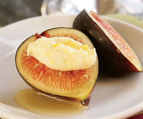 Figs With Lemon Scented Mascarpone And Honey Recipe