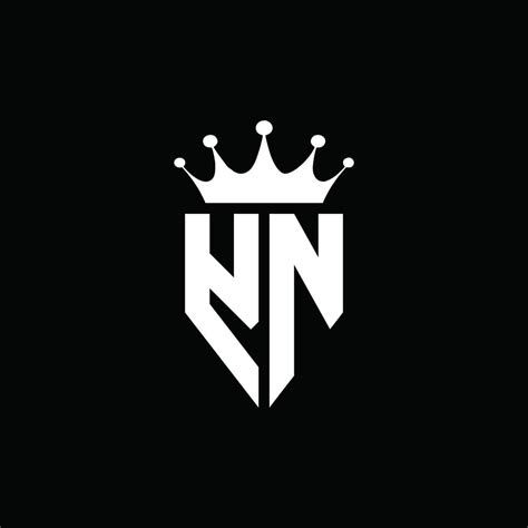 Yn Logo Monogram Emblem Style With Crown Shape Design Template 4284111