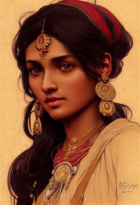 Portrait Indian Female Ai Art Gallery