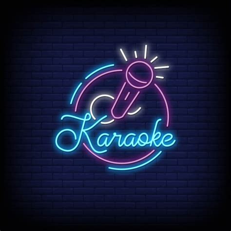 Premium Vector Karaoke Neon Signs Style