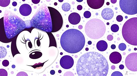 Download Our Minnie Mouse Purple Polka Dots Wallpaper For National