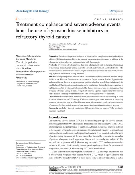 Pdf Treatment Compliance And Severe Adverse Events Limit The Use Of