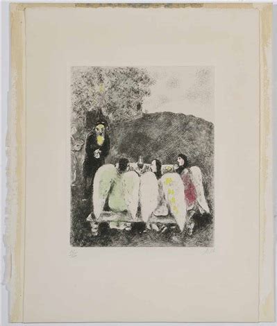 Abraham Et Les Trois Anges Par Marc Chagall Sur Artnet