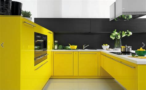 Sleek, glossy white cabinets add a modern touch. Aliexpress.com : Buy 2017 modern kitchen cabinets contemporary yellow color high gloss lacquer ...