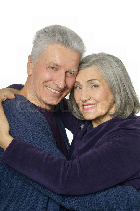 happy smiling old couple stock image colourbox
