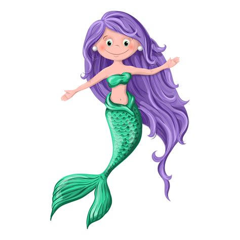 Cute Cartoon Mermaid 490234 Vector Art At Vecteezy