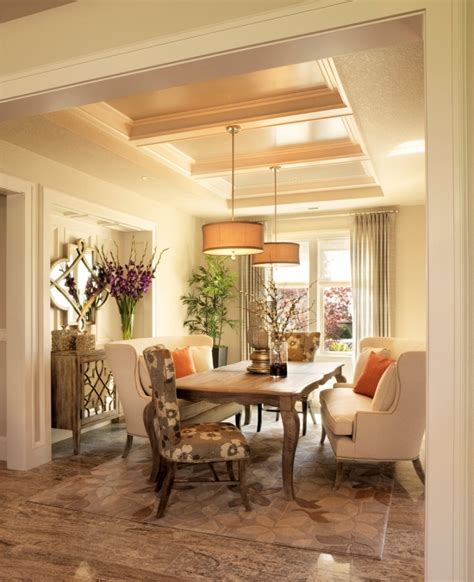 Drop ceilings like this one are the most widely chosen roof designs for a dining room. 23+ Dining Room Ceiling Designs, Decorating Ideas | Design ...