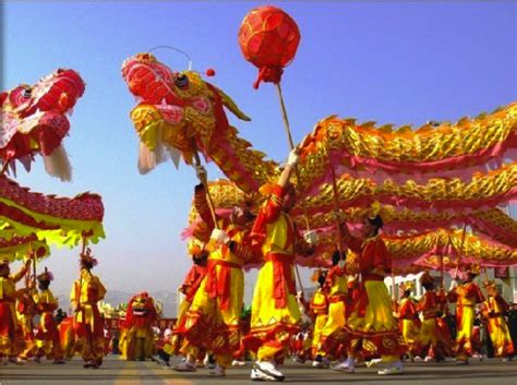 the chinese dragon dance is a beloved element and famous ritual of the chinese new year