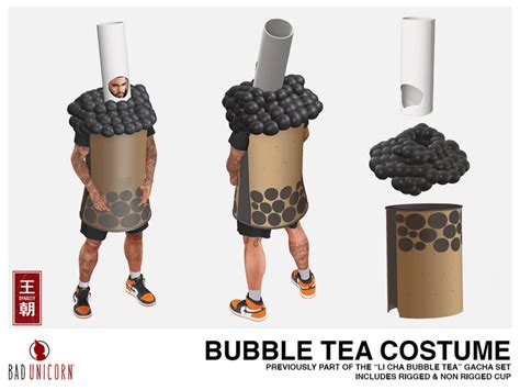 Second Life Marketplace Dynasty X Bad Unicorn Bubble Tea Costume Rare