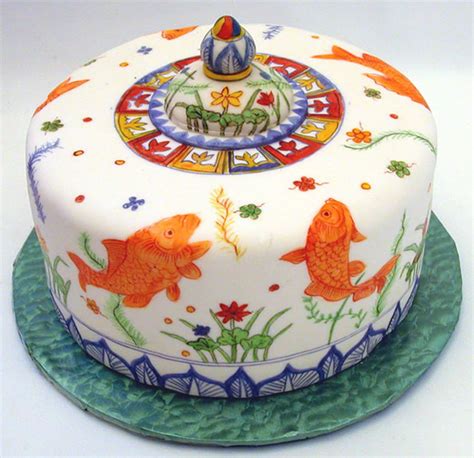 Birthday cakes are often layer cakes with frosting served with small lit candles on top representing the celebrant's age. Amazing Chinese Style Cakes - Page 20 of 20