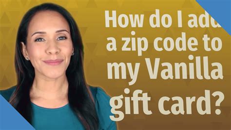 How Do I Add A Zip Code To My Vanilla Gift Card YouTube