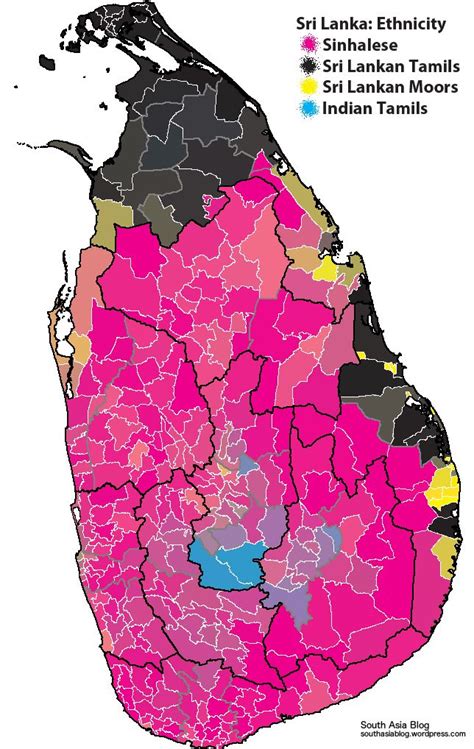 Sri Lanka Ethnicity Language Map Infographic Map India Map
