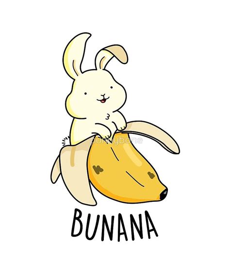 Bunana Fruit Food Pun Sticker By Punnybone Funny Doodles Funny