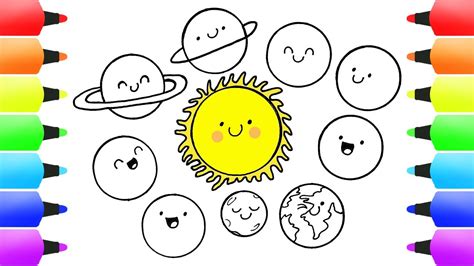 How To Draw Cute Planets Awesome Solar System Drawing Tutorial For