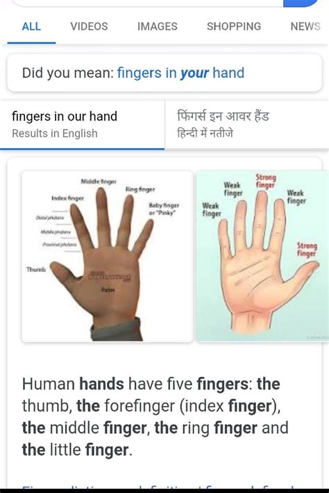 How Many Fingers In Our Two Hand