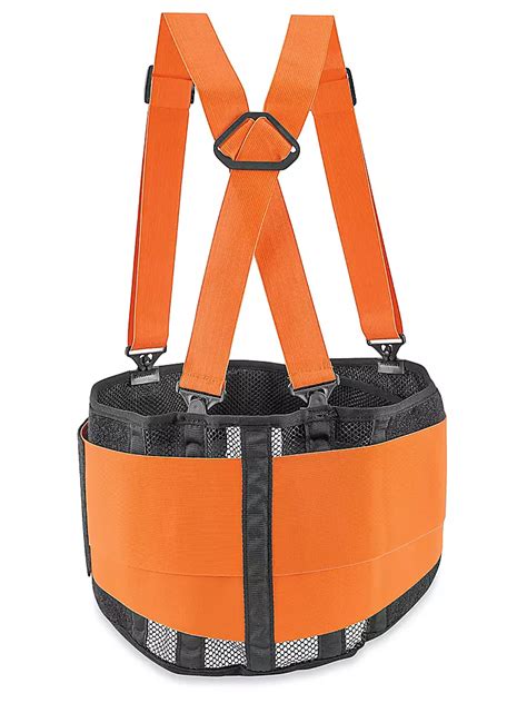 Uline Universal Waist Back Support Belt Orange H 855o Uline