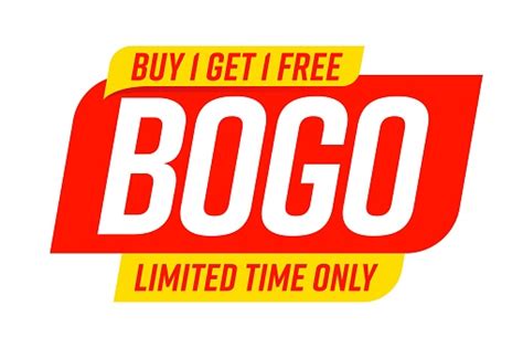 Bogo Badge Template With Buy One Get One Limited Time Offer Stock