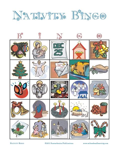 Printable Christian Christmas Bingo Cards Printable Bingo Cards