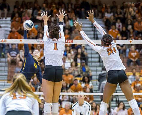University Of Texas Longhorn Volleyball Match Against West Virginia In