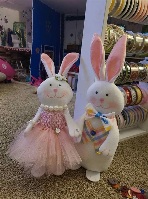 Pin By Maybaby On Dollar Tree Standing White Bunny Clothes In 2021