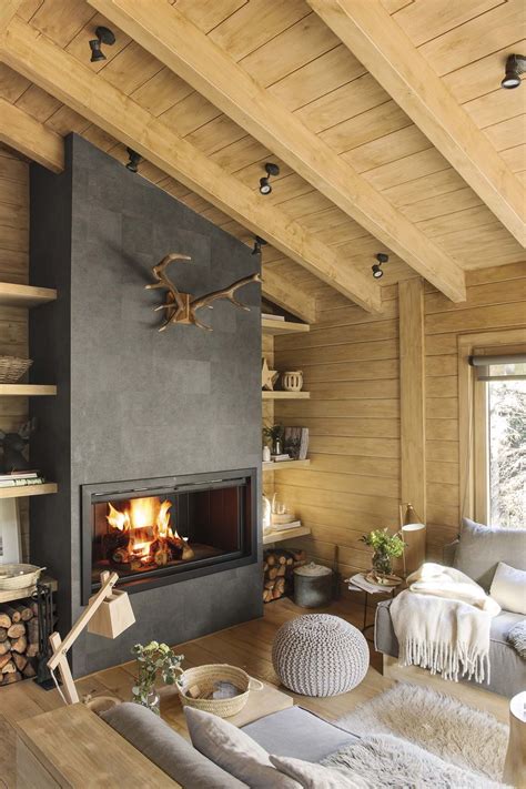 Log cabin interior design 47 cabin decor ideas. Rustic Living Room Decor Ideas Inspired By Cozy Mountain ...