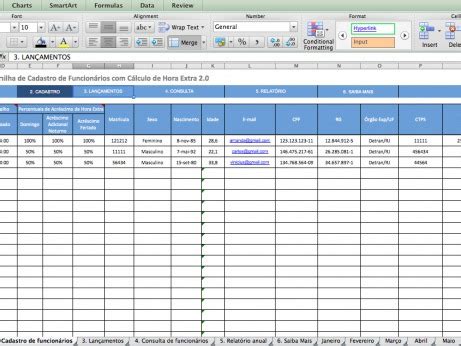 Controle De Ponto No Excel Como Fazer Planilha De Horas Trabalhadas Images