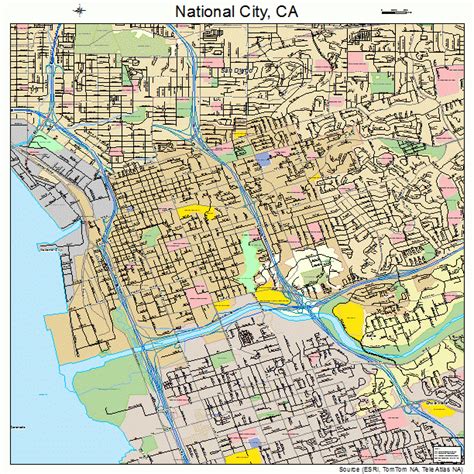 National City California Street Map 0650398