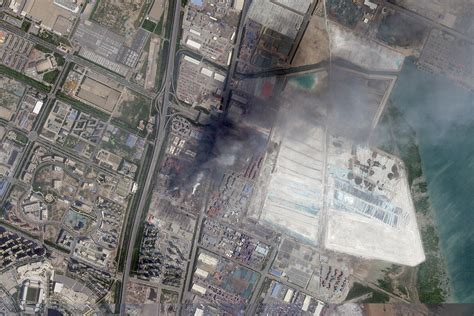Tianjin Explosion Satellite Photos Reveal Toxic Wasteland In Chinese