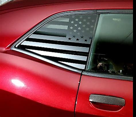 2008 2021 Dodge Challenger American Flag Rear Window Decal Etsy