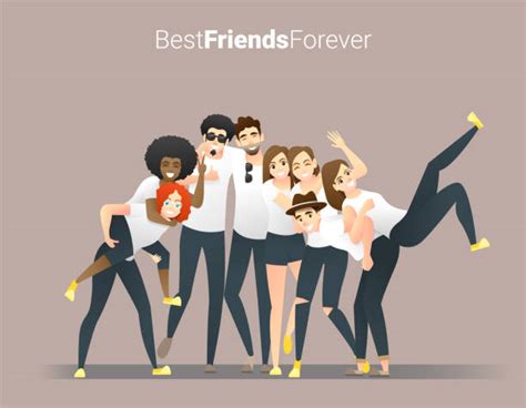 Best Asian Friends Group Hug Illustrations Royalty Free Vector