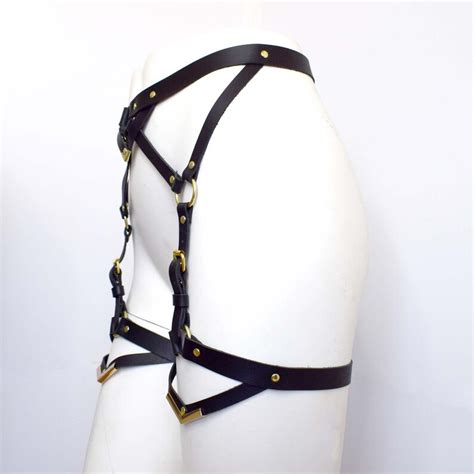 hauteur leather leg harness sexy bondage inspired harness etsy