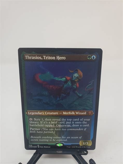 Mtg Magic The Gathering Thrasios Triton Hero Foil Etched Commander