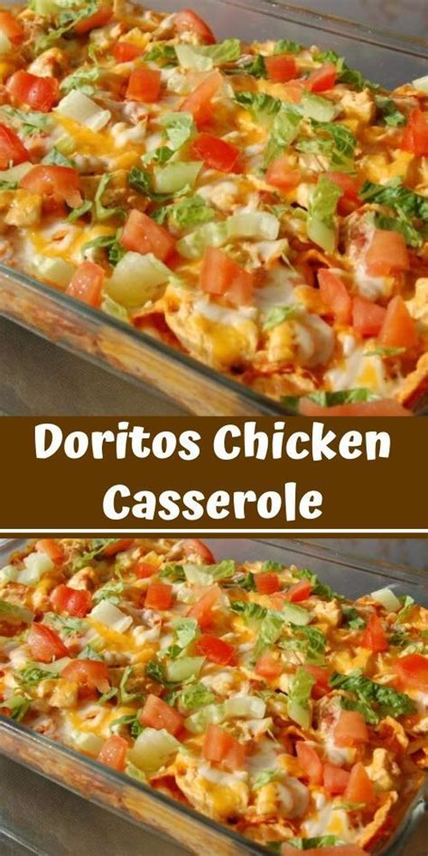 Cook until chicken is done, and is able to be shredded or cubed. Doritos Chicken Casserole in 2020 | Flavorful recipes ...