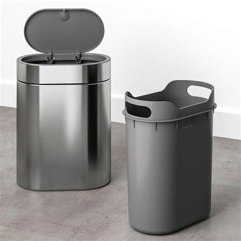 Smart looking and generously sized. BROGRUND Touch top bin - stainless steel - IKEA
