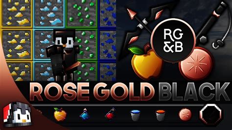 Rose Gold Black 256x Mcpe Pvp Texture Pack By Dayzvirtual And Warrioh