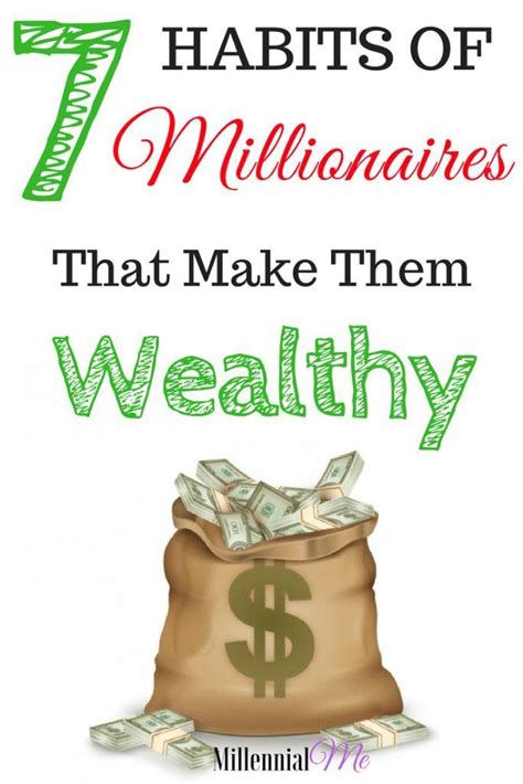 7 Simple Habits Of The Average Millionaire Money Habits Millionaire