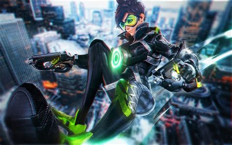 Download Wallpapers Tracer 4k Overwatch Characters 2020 Games Cyber