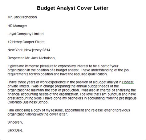 There is no better way of solving your writing problems than to visit our website. Sample Budget Analyst Cover Letter, Budget Analyst Cover ...