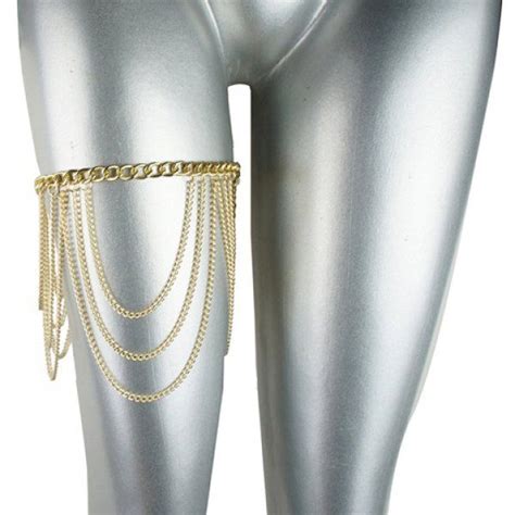 Fashionable Womens Link Layered Tassel Leg Chain Thigh Chain Jewelry