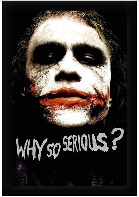 Braj Art Gallery Heath Ledger Joker Why So Serious Framed Poster Size