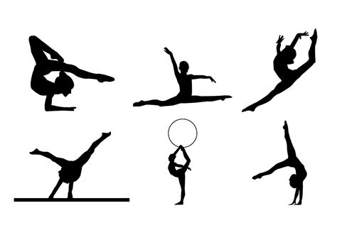 Gymnastic Silhouette Vectors Download Free Vector Art Stock Graphics