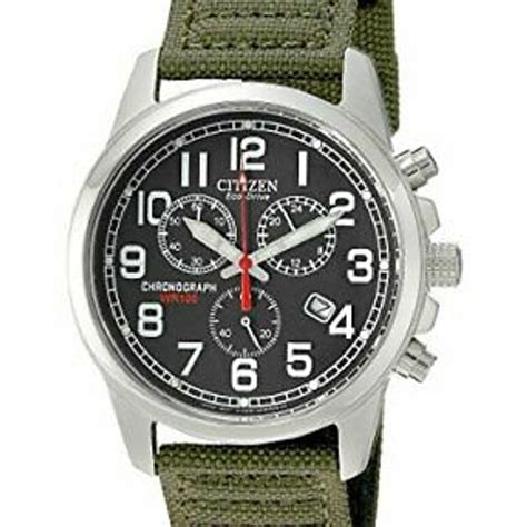 Citizen Watches Mens At0200 05e Eco Drive Chronograph Canvas Watch