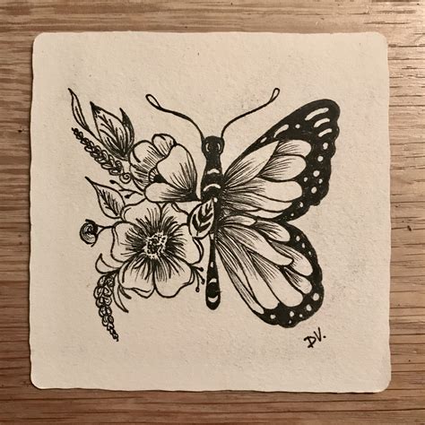 Butterfly Doodle By Daniël Vreeken Doodles Happiness Draw Art