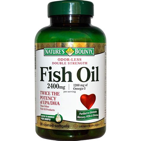 Natures Bounty Fish Oil 1200 Mg 90 Coated Softgels Fish Oil