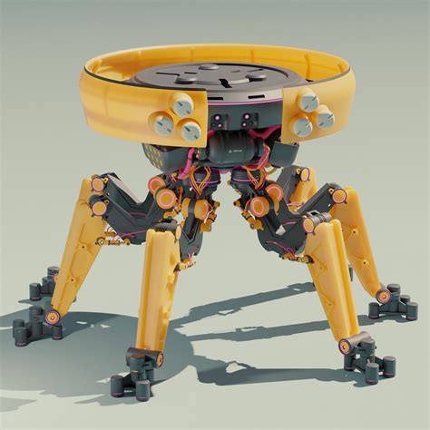 Artstation Blender Bots Gareth Davies Robot Concept Art Game