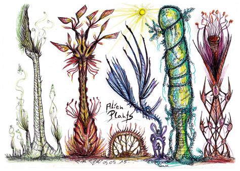 Alien Plants By Mickmcdee On Deviantart