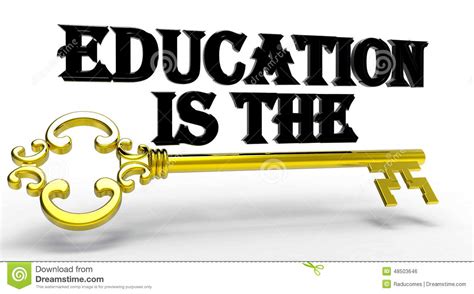 3D Rendered Education Is The Key Stock Illustration - Image: 48503646