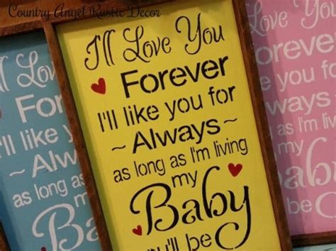 Items Similar To Ill Love You Forever My Baby Youll Be Handpainted